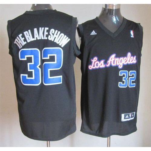 Los Angeles Clippers #32 Blake Griffin Black With Blake Show Stitched Jersey Mens