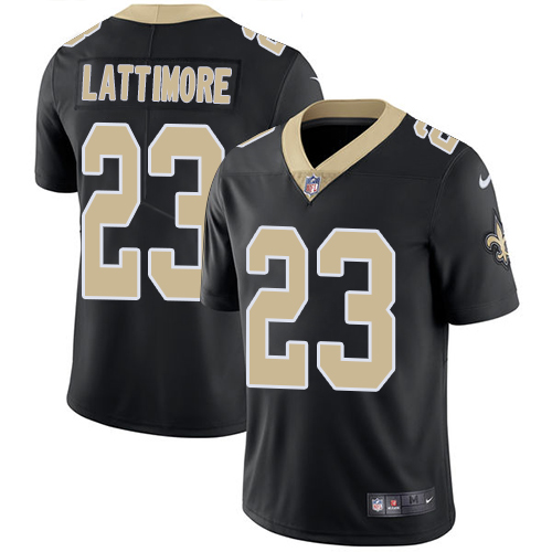 New Orleans Saints #23 Marshon Lattimore Black Team Color Youth Stitched Vapor Untouchable Limited Jersey Youth