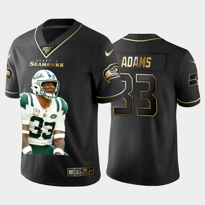 Seattle Seahawks #33 Jamal Adams Team Hero Vapor Limited 100 Jersey Black Golden