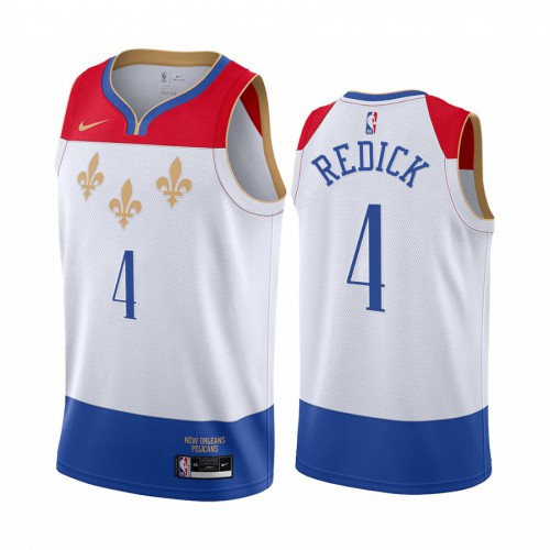 New Orleans Pelicans #4 JJ Redick White Womens Swingman 2020-21 City Edition Jersey Womens