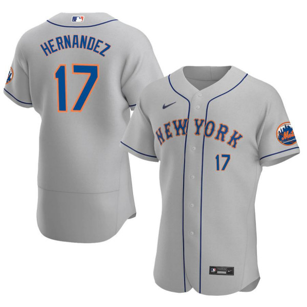 Men's New York Mets 17 Authentic Gray Road 2020 Keith Hernandez Jersey