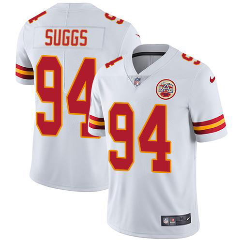Kansas City Chiefs #94 Terrell Suggs White Men's Stitched Vapor Untouchable Limited Jersey Men's