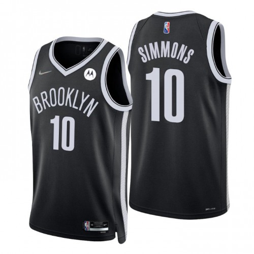 Brooklyn Nets #10 Ben Simmons Black Womens 2021-22 75th Anniversary Diamond Swingman Jersey - Icon Edition Womens