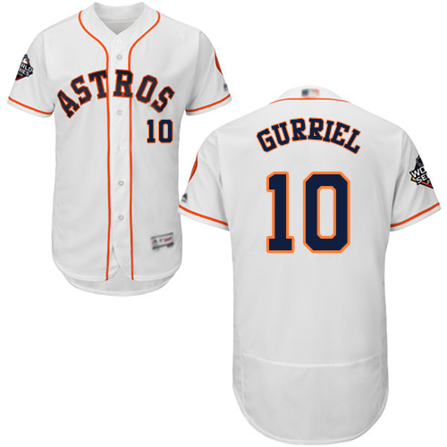 Houston Astros #10 Yuli Gurriel White Flexbase Authentic Collection 2019 World Series Bound Stitched Jersey Men's