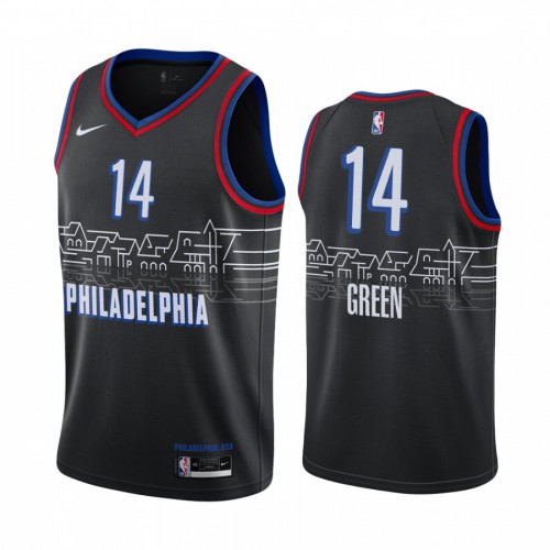 Philadelphia 76ers #14 Danny Green Black Youth Swingman 2020-21 City Edition Jersey Youth