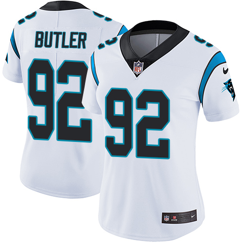 Carolina Panthers #92 Vernon Butler White Women's Stitched Vapor Untouchable Limited Jersey Womens