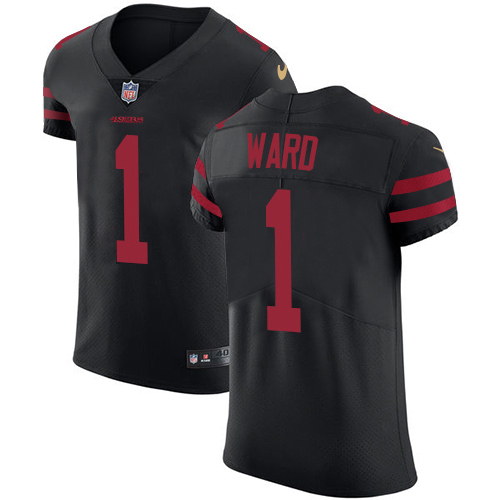 49ers #1 Jimmie Ward Black Alternate Men's Stitched Vapor Untouchable Elite Jersey
