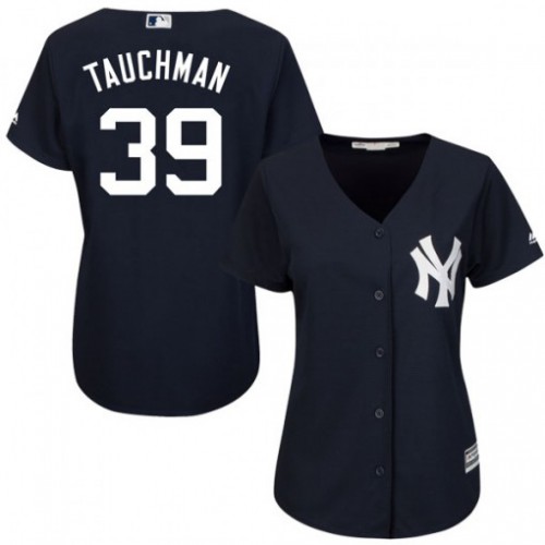 New York Yankees #39 Mike Tauchman Navy Blue Alternate Women's Stitched Jersey Womens