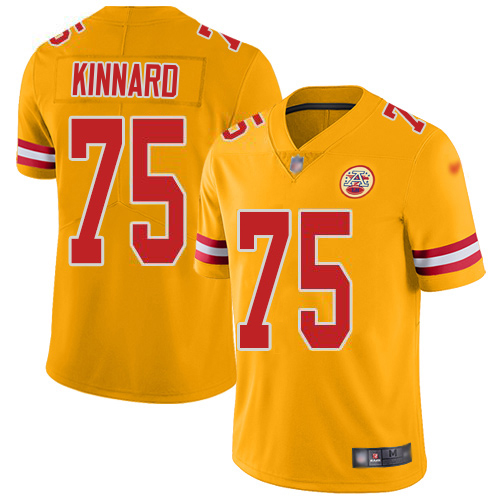 Chiefs #75 Darian Kinnard Gold Men's Stitched Limited Inverted Legend Jersey