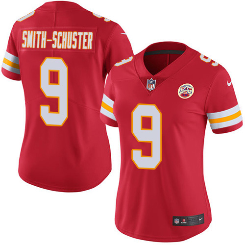 Chiefs #9 JuJu Smith-Schuster Red Team Color Women's Stitched Vapor Untouchable Limited Jersey