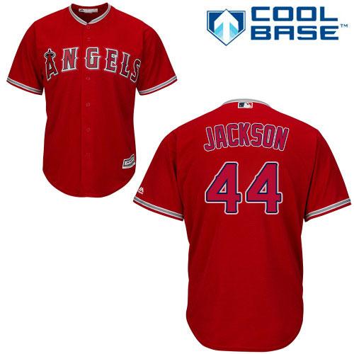 Los Angeles Angels #44 Reggie Jackson Red Cool Base Stitched Youth Jersey Youth