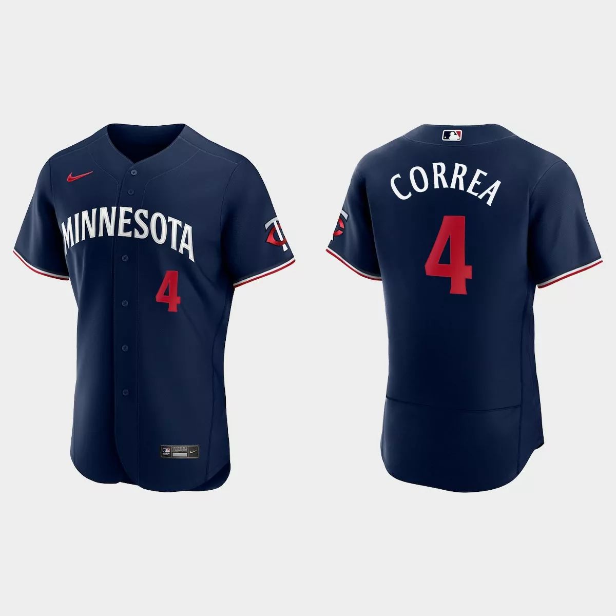 Minnesota Twins #4 Carlos Correa Men's 2023 Authentic Jersey - Navy