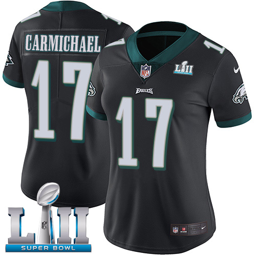 Philadelphia Eagles #17 Harold Carmichael Black Alternate Super Bowl LII Women's Stitched Vapor Untouchable Limited Jersey Womens