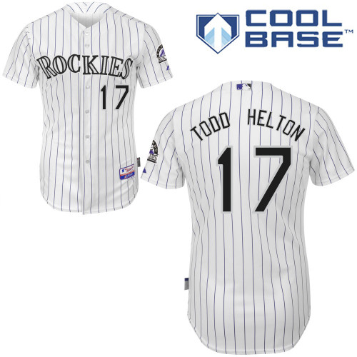 Colorado Rockies #17 Todd Helton White Cool Base Stitched Youth Jersey Youth