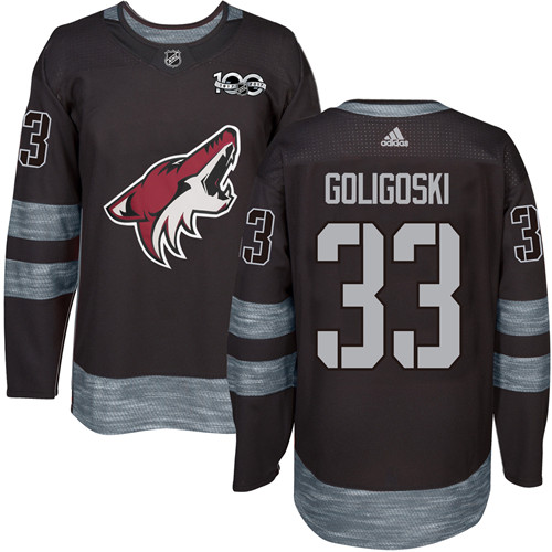 Adidas Arizona Coyotes #33 Alex Goligoski Black 1917-2017 100th Anniversary Stitched Jersey Men's