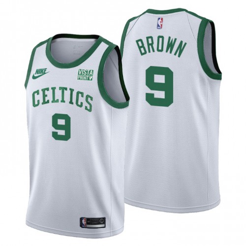 Boston Boston Celtics #9 Moses Brown Mens Releases Classic Edition 75th Anniversary Jersey White Mens
