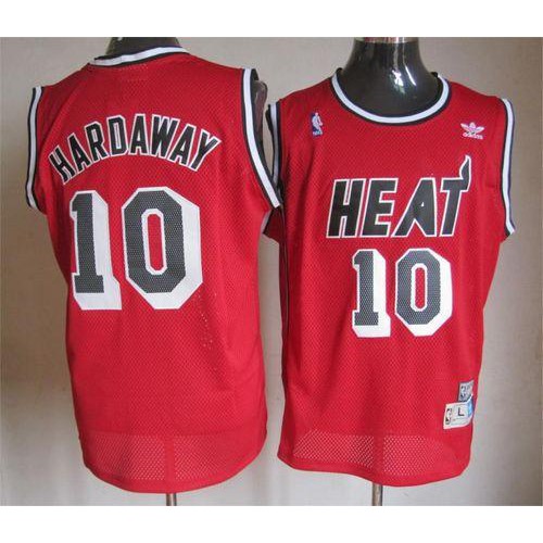 Miami Heat #10 Tim Hardaway Red Throwback Stitched Jersey Mens
