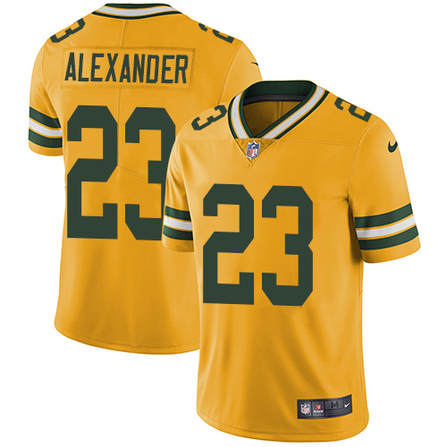 Packers #23 Jaire Alexander Yellow Men's Stitched Limited Rush Jersey