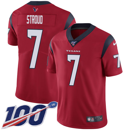 Texans #7 C.J. Stroud Red Alternate Youth Stitched 100th Season Vapor Untouchable Limited Jersey