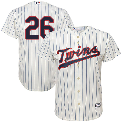 Minnesota Twins #26 Max Kepler Cream Strip Cool Base Stitched Youth Jersey Youth
