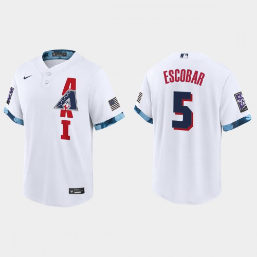 Arizona Arizona Diamondbacks #5 Eduardo Escobar 2021 All Star Game Fan's Version White Jersey Men's
