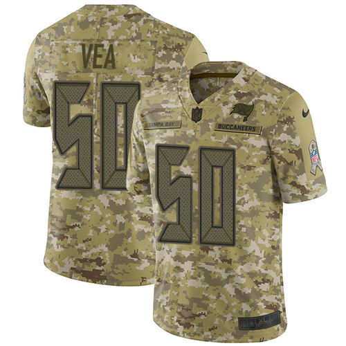 Tampa Bay Buccaneers #50 Vita Vea Camo Men's Stitched Limited 2018 Salute To Service Jersey Men's