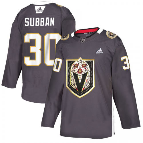 Vegas Golden Vegas Golden Knights #30 Malcolm Subban Men's Grey Adidas Latino Heritage Night Stitched Jersey Men's