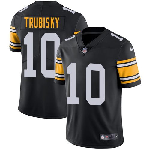 Steelers #10 Mitchell Trubisky Black Alternate Men's Stitched Vapor Untouchable Limited Jersey