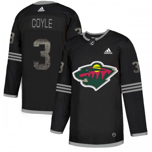 Adidas Minnesota Wild #3 Charlie Coyle Black Authentic Classic Stitched Jersey Men's