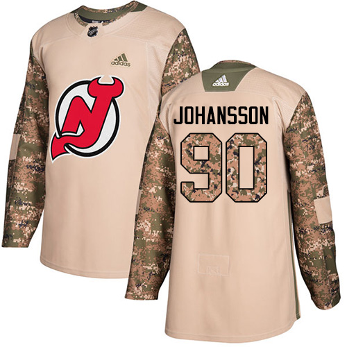Adidas New Jersey Devils #90 Marcus Johansson Camo Authentic 2017 Veterans Day Stitched Jersey Men's