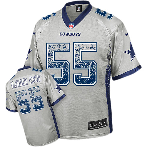 Cowboys #55 Leighton Vander Esch Grey Men's Stitched Elite Drift Fashion Jersey