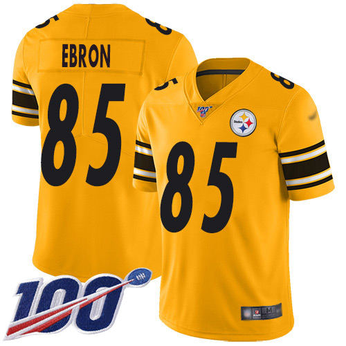 Pittsburgh Steelers #85 Eric Ebron Gold Men's Stitched Limited Inverted Legend 100th Season Jersey Men's