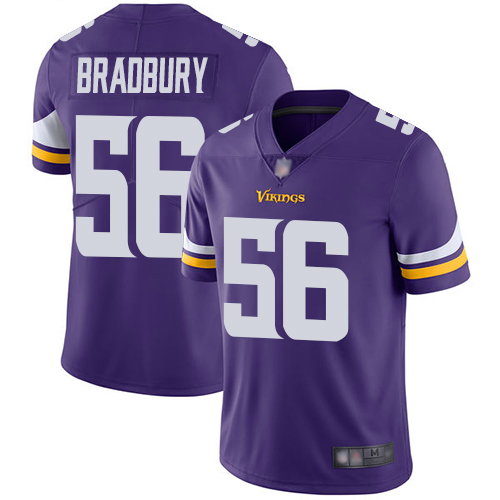 Minnesota Vikings #56 Garrett Bradbury Purple Team Color Men's Stitched Vapor Untouchable Limited Jersey Men's