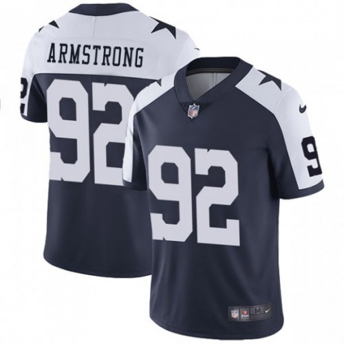 Dallas Cowboys #92 Dorance Armstrong Navy Blue Thanksgiving Men's Stitched Vapor Untouchable Limited Throwback Jersey Men's