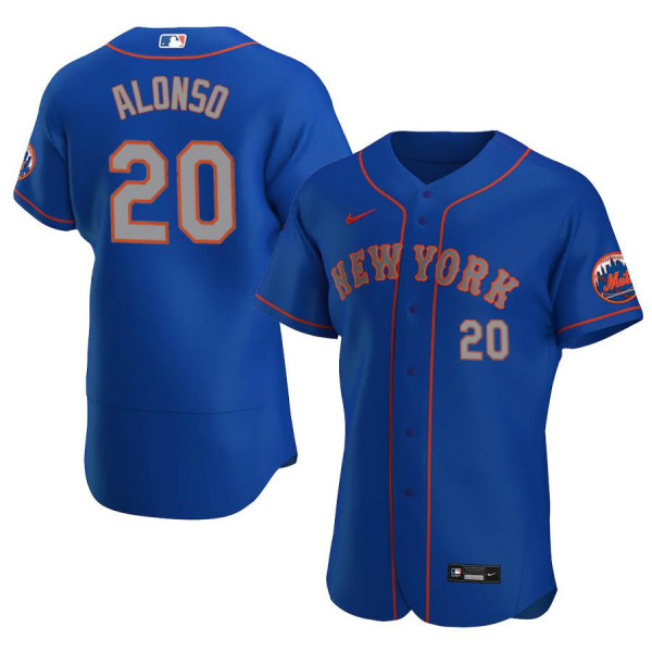 Men's New York Mets 20 Authentic Royal Alternate 2020 Pete Alonso Jersey