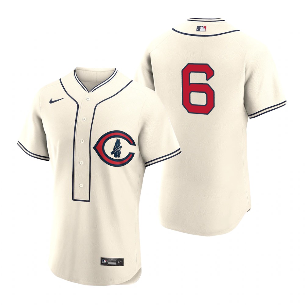 Chicago Cubs #6 Zach McKinstry Men's 2022 Field Of Dreams Authentic Jersey - Cream