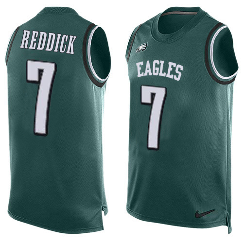 Eagles #7 Haason Reddick Green Team Color Men's Stitched Limited Tank Top Jersey