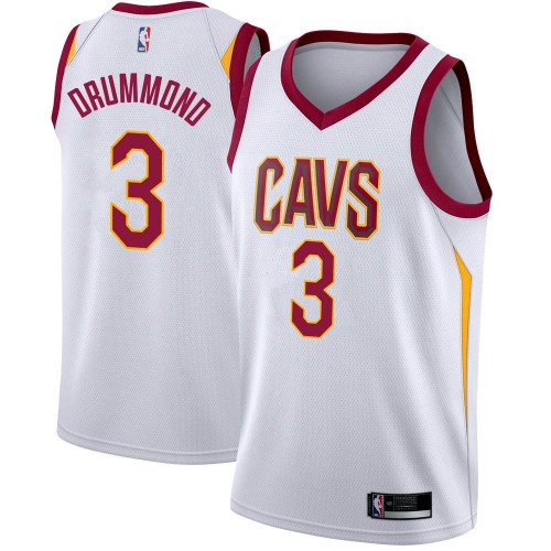 Cleveland Cavaliers #3 Andre Drummond White Swingman Association Edition Jersey Mens