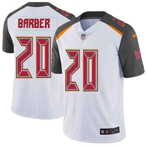 Tampa Bay Buccaneers #20 Ronde Barber White Men's Stitched Vapor Untouchable Limited Jersey Men's