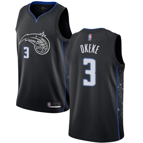 Orlando Magic #3 Chuma Okeke Black Swingman City Edition 2018/19 Jersey Mens