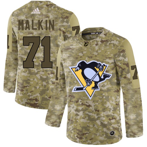 Adidas Pittsburgh Penguins #71 Evgeni Malkin Camo Authentic Stitched Jersey Men's