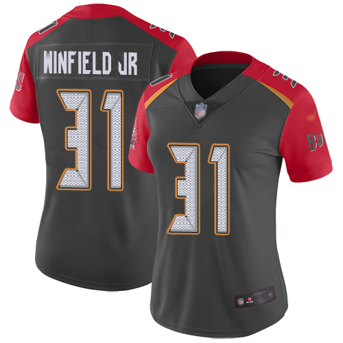 Tampa Bay Buccaneers #31 Antoine Winfield Jr. Gray Women's Stitched Limited Inverted Legend Jersey Womens