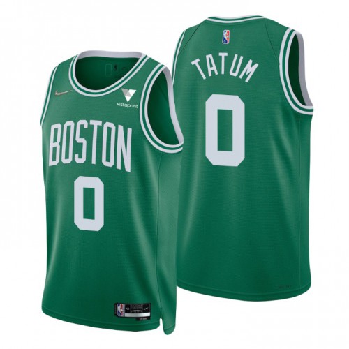 Boston Celtics #0 Jayson Tatum Green Mens 2021-22 75th Anniversary Diamond Swingman Jersey - Icon Edition Mens