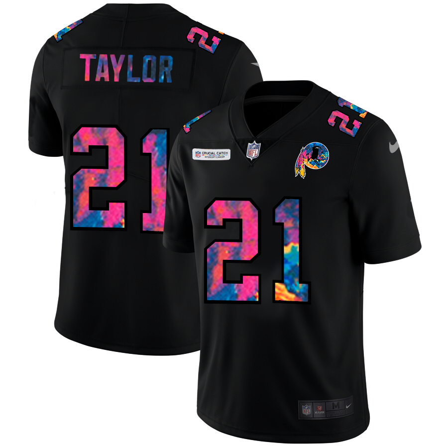 Washington Commanders #21 Sean Taylor Men's Multi-Color Black 2020 Crucial Catch Vapor Untouchable Limited Jersey