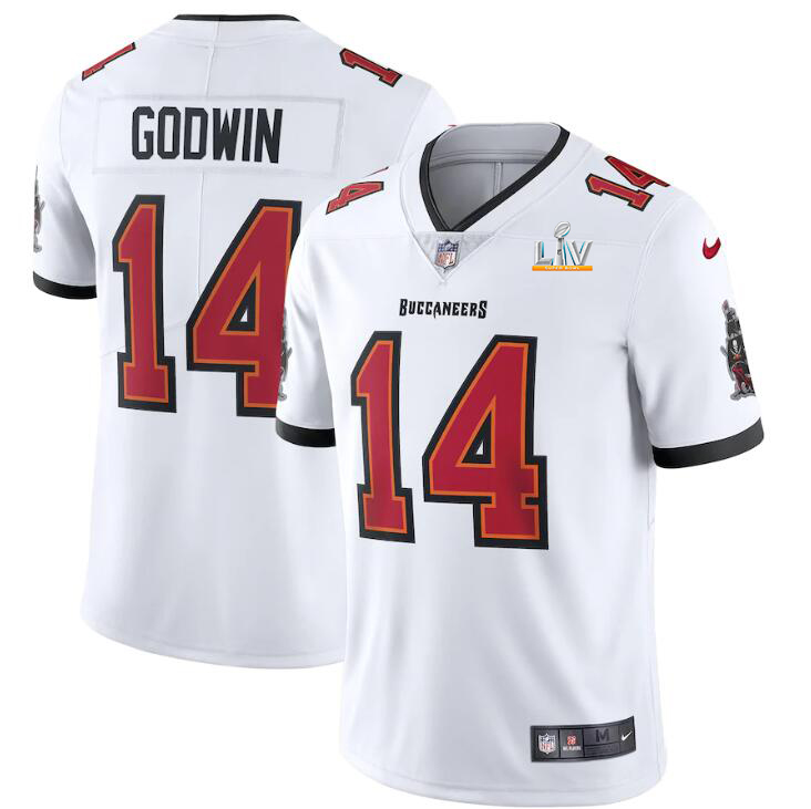 Tampa Bay Buccaneers #14 Chris Godwin Youth Super Bowl LV Bound White Vapor Limited Jersey