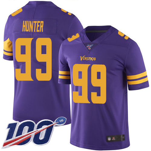 Vikings #99 Danielle Hunter Purple Men's Stitched Limited Rush 100th Season Jersey