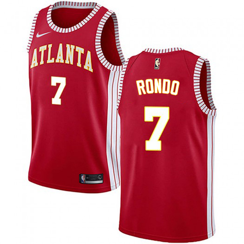 Atlanta Hawks #7 Rajon Rondo Red Youth Swingman Statement Edition Jersey Youth
