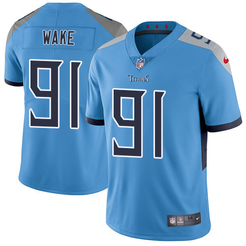 Tennessee Titans #91 Cameron Wake Light Blue Alternate Men's Stitched Vapor Untouchable Limited Jersey Men's