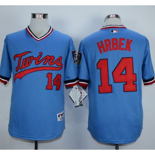 Minnesota Twins #14 Kent Hrbek Light Blue 1984 Turn Back The Clock Stitched Jersey Men's