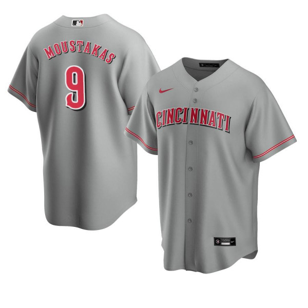 Cincinnati Reds 9 Replica 2020 Road Gray Mike Moustakas Jersey